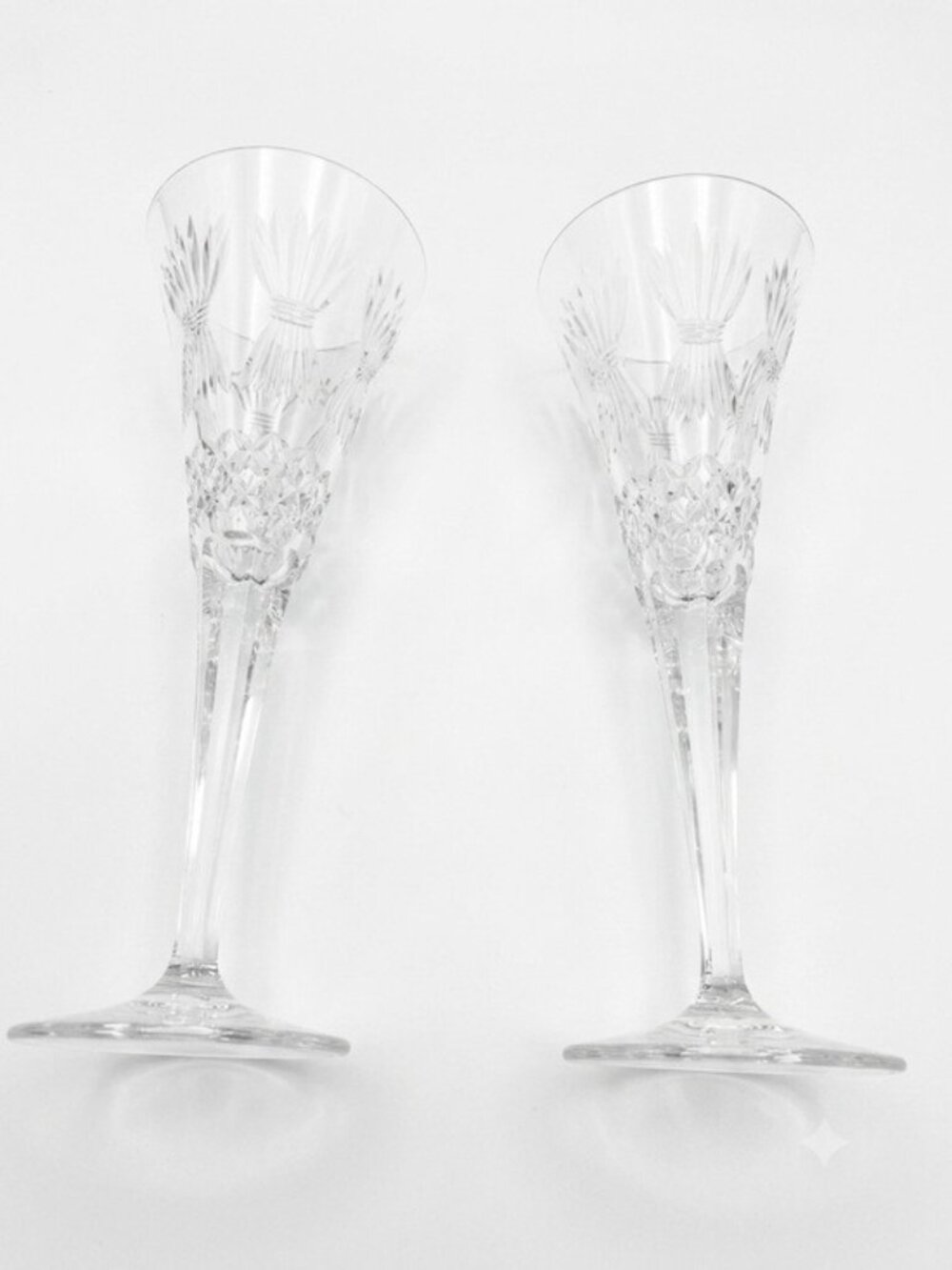 Waterford Crystal Millennium Prosperity Toasting Flutes Set of 2 w/ Box 9.25"